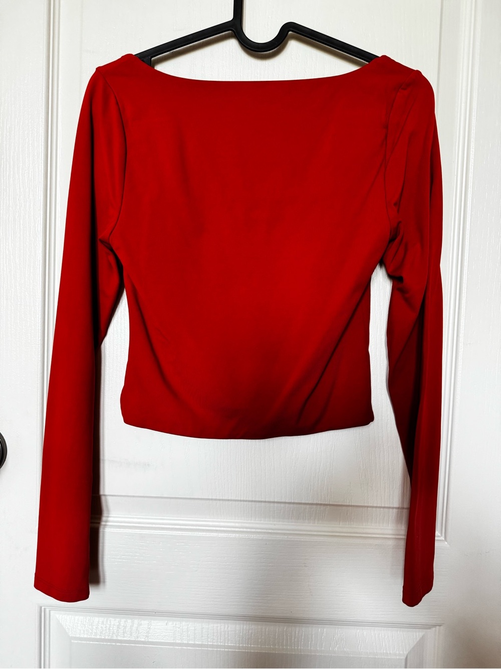 Babaton Burnt Orange Square-Neck Long Sleeve Slim Top - Picture 2 of 2